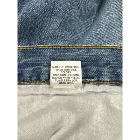 Banana Republic W34 L32 Distressed Relaxed Jeans Blue Medium Wash Fade Mens - Picture 7 of 9